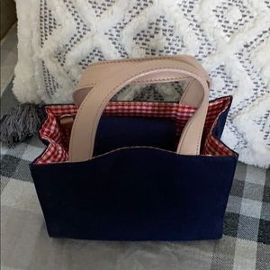 Small purse with shoulder strap attachment
